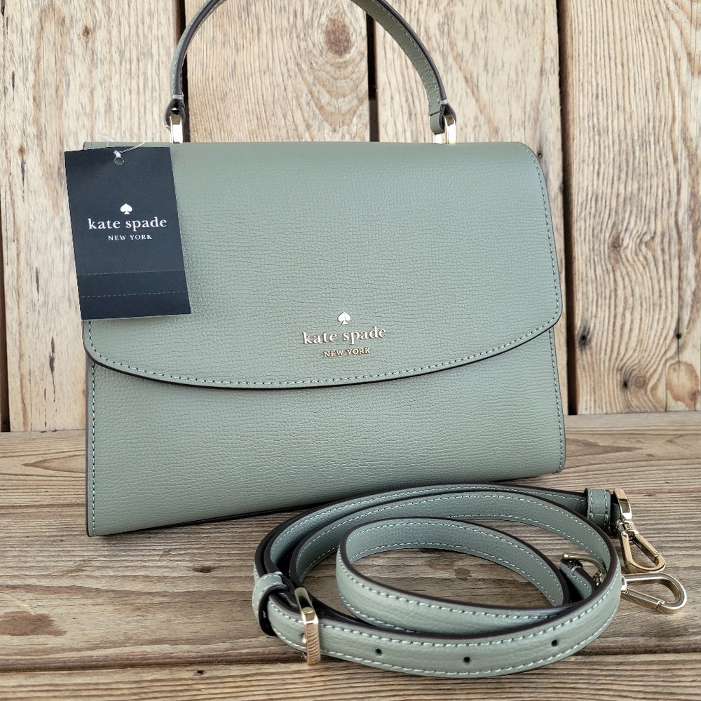 Kate Spade Darcy In Dusky Pine Green Top Handle Satchel Crossbody Handbag NWT